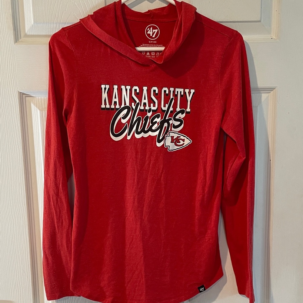 47 Brand Size S/P/CH Red Kansas City Chiefs Long Sleeve